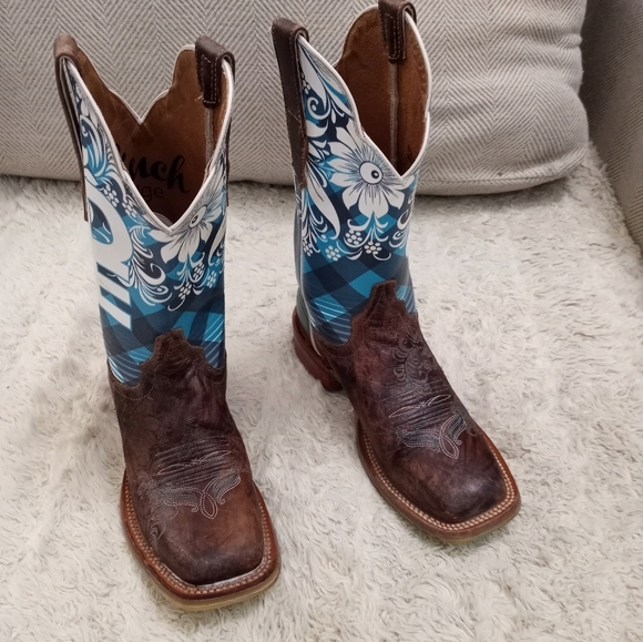 Cinch Edge Malibu Western Leather Cowboy Coastal Cowgirl Floral Hand Too… - Picture 3 of 11